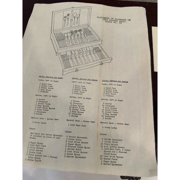 Vintage Rogers Brothers 1847 Flatware Storage Chest # 97, Drawer, Turquoise - Picture 10 of 12